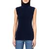 Norma Kamali Womens Slim Fit Sleeveless Turtle Top(True Navy)