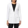 Norma Kamali boys Single Breasted Boy Fit Riding Jacket(Snow White)