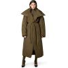Norma Kamali womens High Collar Sleeping Bag Coat Long(Bark)