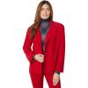 Norma Kamali womens Single Breasted Straight Fit Jacket(Red)