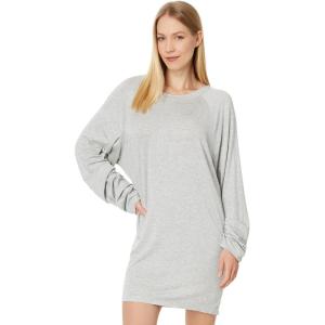 Norma Kamali Women’s Oversized Raglan Sleeve Mini Dress(Light Grey)