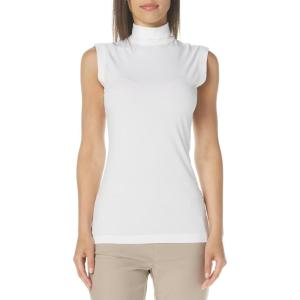 Norma Kamali Womens Slim Fit Sleeveless Turtle Top(Snow White)