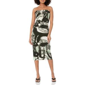 Norma Kamali Women’s Strapless Dress to Knee(Graffiti)