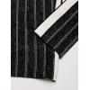 Norma Kamali womens Jacket, Double Pinstripe Tweed/Offset Stripe, XXS 32 US