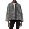 Norma Kamali womens Coat MENS TRENCH JACKET W ZIPPER, Black Acid Wash, 10 US