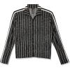 Norma Kamali womens Jacket, Double Pinstripe Tweed/Offset Stripe, XXS 32 US