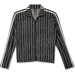 Norma Kamali womens Jacket, Double Pinstripe Tweed/Offset Stripe, XXS 32 US
