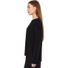 Norma Kamali womens Oversized Long Sleeve T(Black)