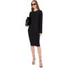 Norma Kamali womens Oversized Long Sleeve T(Black)