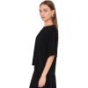 Norma Kamali womens Short Sleeve Boxy T(Black)