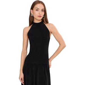 Norma Kamali Halter Top Shirt(Black)