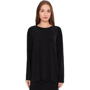 Norma Kamali womens Oversized Long Sleeve T(Black)