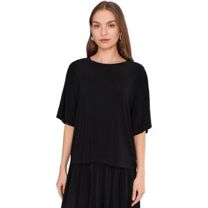 Norma Kamali womens Short Sleeve Boxy T(Black)