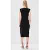 Norma Kamali Women’s Sleeveless Dress to Knee(Black)