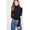 Norma Kamali Women’s Slim Fit Long Sleeve Turtle Top(Black)