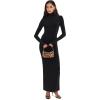 Norma Kamali Womens Turtle Long Dress(Black)