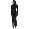 Norma Kamali Womens Turtle Long Dress(Black)