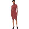 Norma Kamali Women’s Long Sleeve Turtleneck Dress to Knee(Copper)