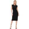Norma Kamali Women’s Sleeveless Dress to Knee(Black)