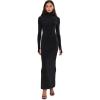 Norma Kamali Womens Turtle Long Dress(Black)