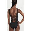 NORMA KAMALI Women’s Standard Low Back X Mio One Piece Swimsuit(Black)