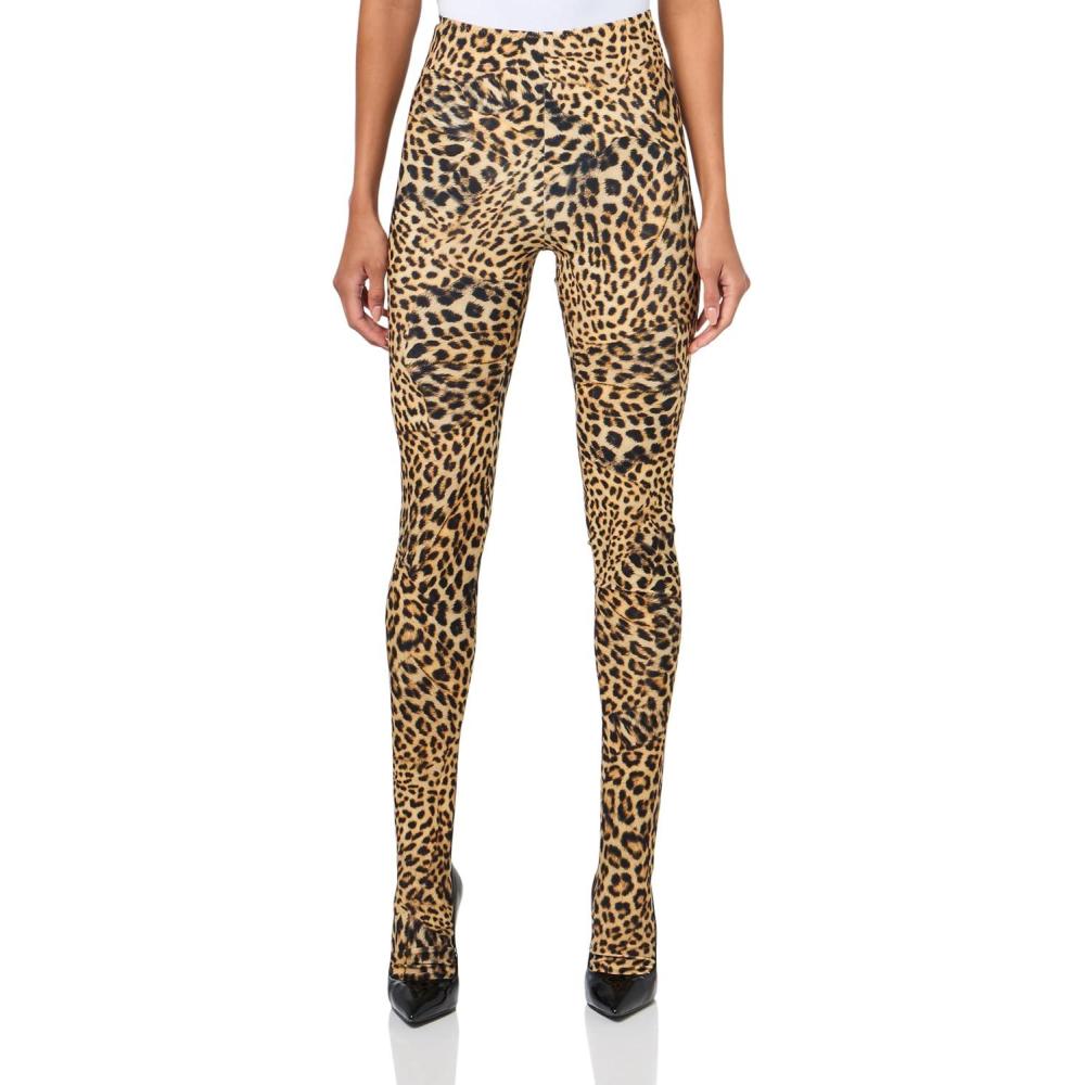 image:imageNORMA KAMALI Womens Legging WFootie WO Waistband Cheetah Patch