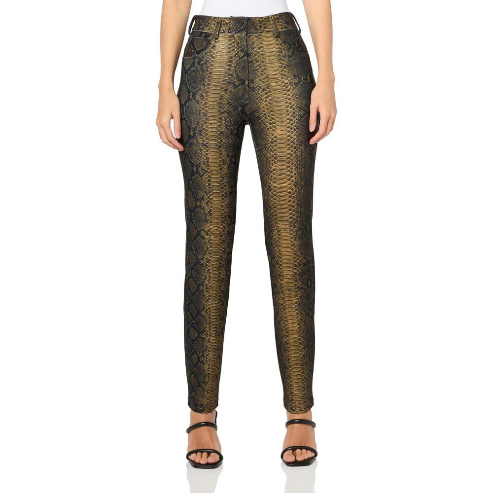image:imageNorma Kamali Womens High Waist Pencil JeanPython