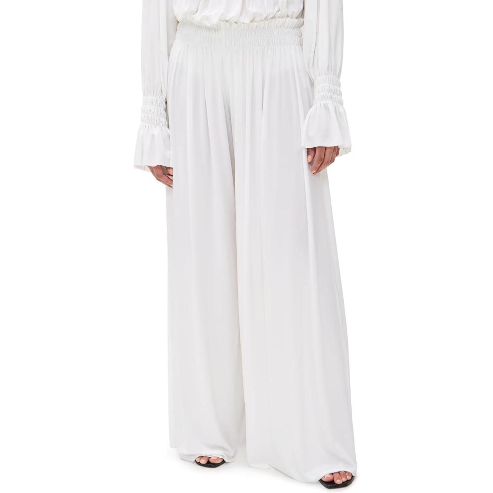 image:imageNorma Kamali Womens Wide Leg Peasant PantsSnow White