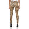 NORMA KAMALI Women’s Legging W/Footie W/O Waistband, Cheetah Patch