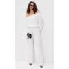 Norma Kamali Women’s Wide Leg Peasant Pants(Snow White)