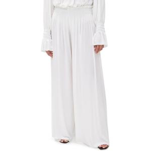 Norma Kamali Women’s Wide Leg Peasant Pants(Snow White)