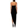 Norma Kamali Women’s Cayla Side Drape Gown(Black)