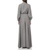 Norma Kamali Women’s Super Oversized Boyfriend Nk Shirt Flared Gown(Large Houndstooth)