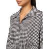 Norma Kamali Women’s Super Oversized Boyfriend Nk Shirt Flared Gown(Large Houndstooth)
