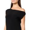 Norma Kamali Womens Drop Shoulder Long Dress W/Side Slit(Black)