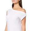 Norma Kamali Womens Drop Shoulder Long Dress W/Side Slit(Snow White)