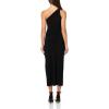 Norma Kamali Womens One Shoulder Long Dress W/Side Slit(Black)