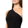Norma Kamali Womens One Shoulder Long Dress W/Side Slit(Black)