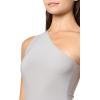Norma Kamali Womens One Shoulder Long Dress W/Side Slit(Grey)