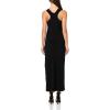 Norma Kamali Womens Racer Long Dress W/Side Slit(Black)