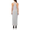 Norma Kamali Womens Racer Long Dress W/Side Slit(Grey)