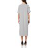Norma Kamali Womens Short Sleeve Boxy Dress to Midcalf(Grey)