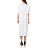 Norma Kamali Womens Short Sleeve Boxy Dress to Midcalf(Snow White)