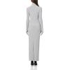 Norma Kamali Womens Turtle Long Dress(Grey)