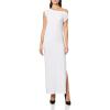 Norma Kamali Womens Drop Shoulder Long Dress W/Side Slit