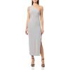 Norma Kamali Womens One Shoulder Long Dress W/Side Slit(Grey)