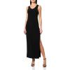 Norma Kamali Womens Racer Long Dress W/Side Slit(Black)