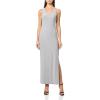 Norma Kamali Womens Racer Long Dress W/Side Slit(Grey)