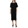 Norma Kamali Womens Short Sleeve Boxy Dress to Midcalf