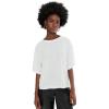 Norma Kamali womens Short Sleeve Boxy T(Snow White)